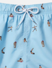 Load image into Gallery viewer, Boardies x AMH Yoga Swim Shorts (Mid-Length) - Blue