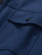 Load image into Gallery viewer, Norse Projects Villads Melton Overshirt - Navy