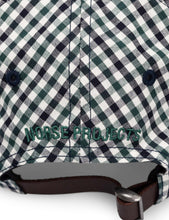 Load image into Gallery viewer, Norse Projects Gingham Sports Cap - Dark Navy Blue
