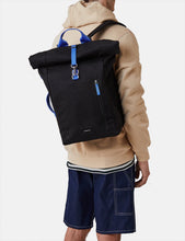 Load image into Gallery viewer, Sandqvist Dante Metal Hook Roll Top Backpack - Black
