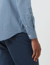 Load image into Gallery viewer, Portuguese Flannel Mao Grandad Collar Shirt - Light Blue
